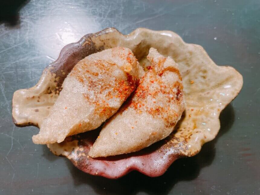ピリ辛味のおかめ