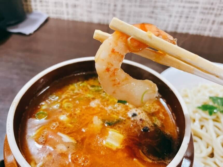 つけ麺の生海老