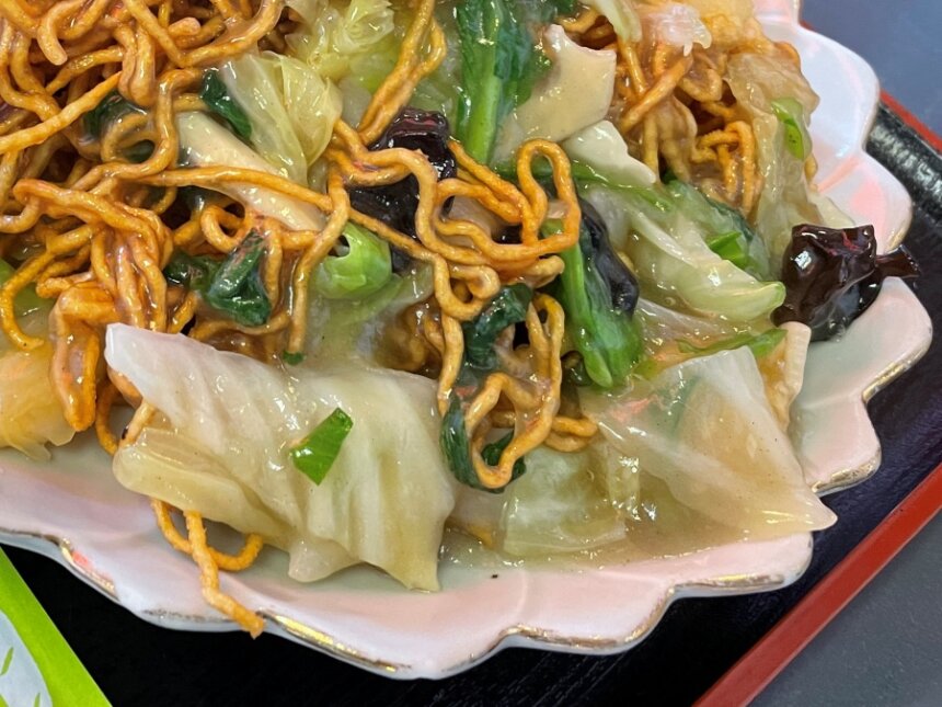 焼きそばの麺と餡