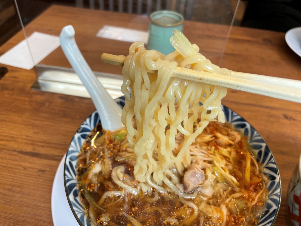 中太のてもみ多加水麺