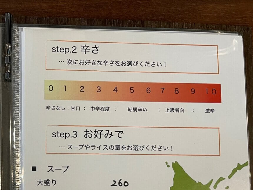 辛さ調節の目安