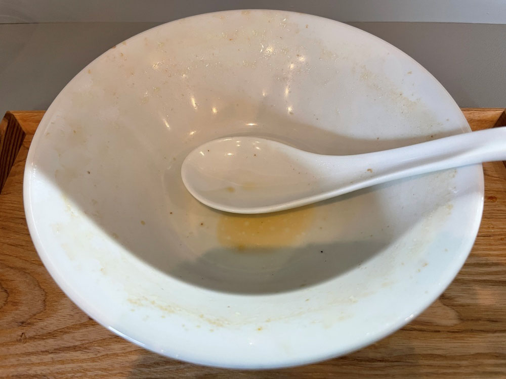 完食後の丼