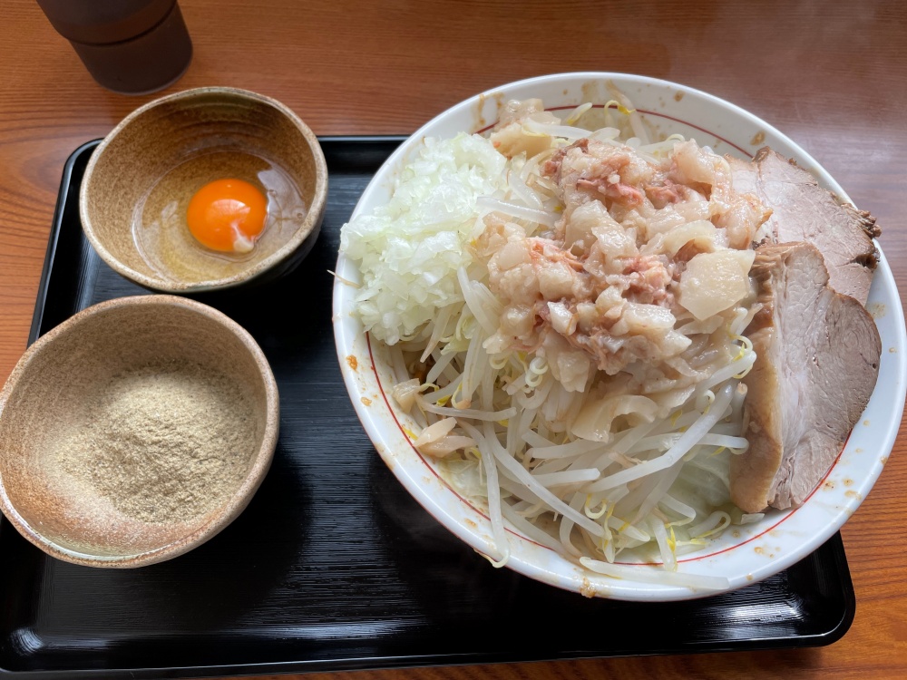 汁なし生卵魚粉トッピング