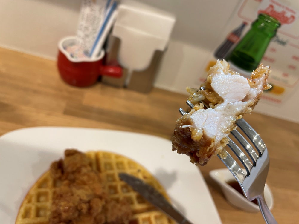 メープルをかけたチキン
