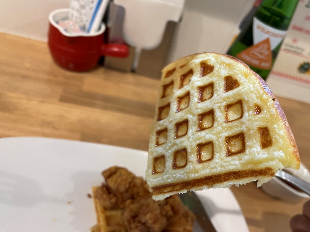 カリッとしたワッフル