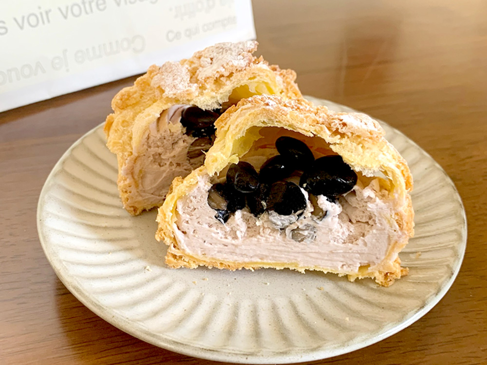 かざみどりのシュークリーム 黒豆