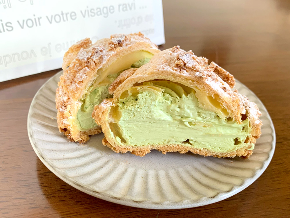 かざみどりのシュークリーム 抹茶