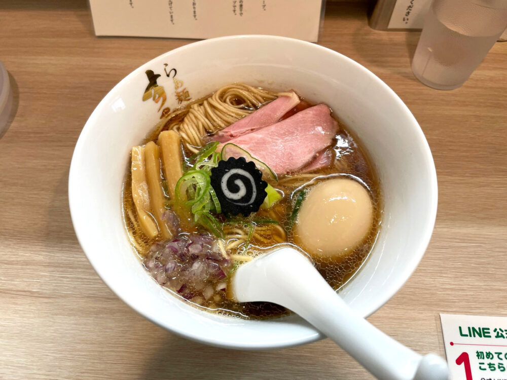 味玉鯵煮干しそば