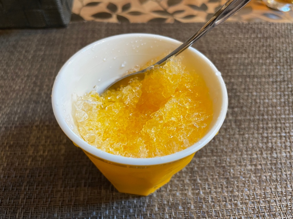 オレンジのかき氷