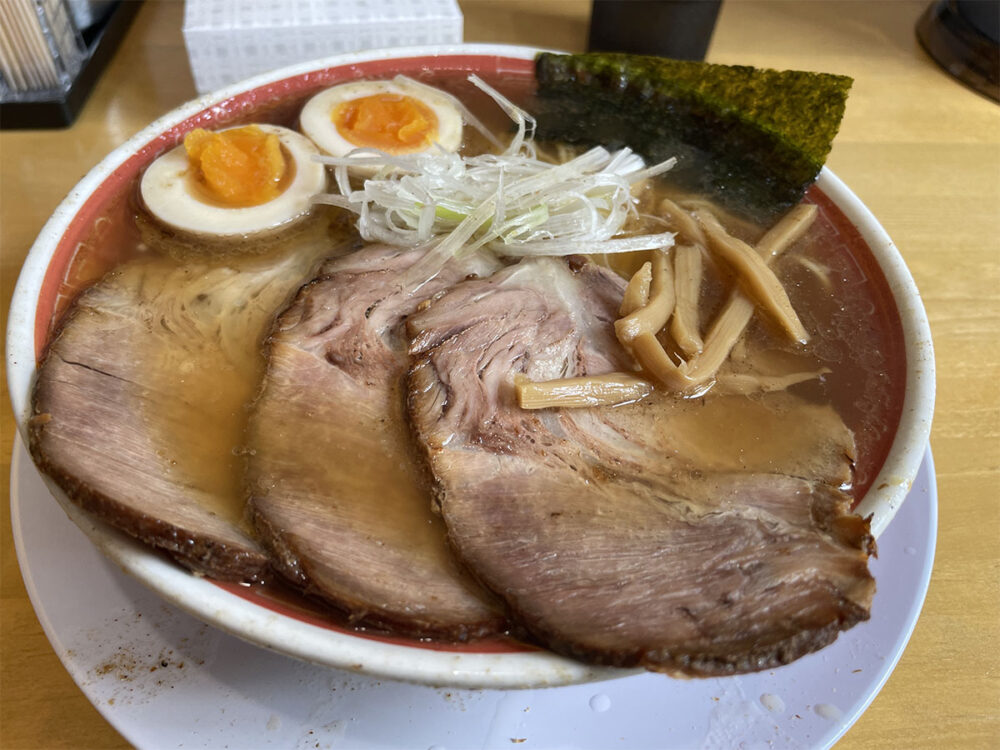 チャーシューそば煮玉子入り