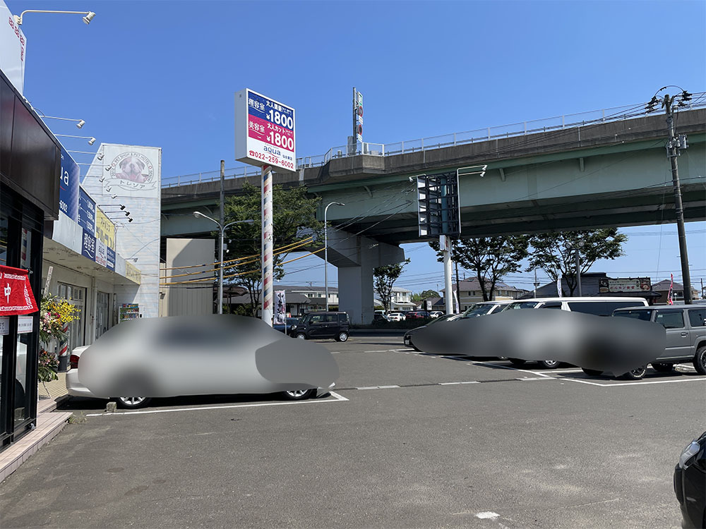 中華そば　新むらさき屋仙台東店の駐車場