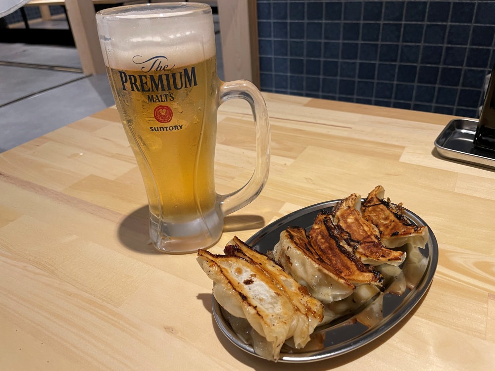 ビールと餃子