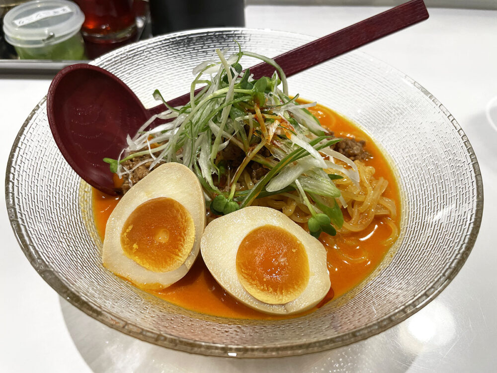 ネギたっぷりな担々麺