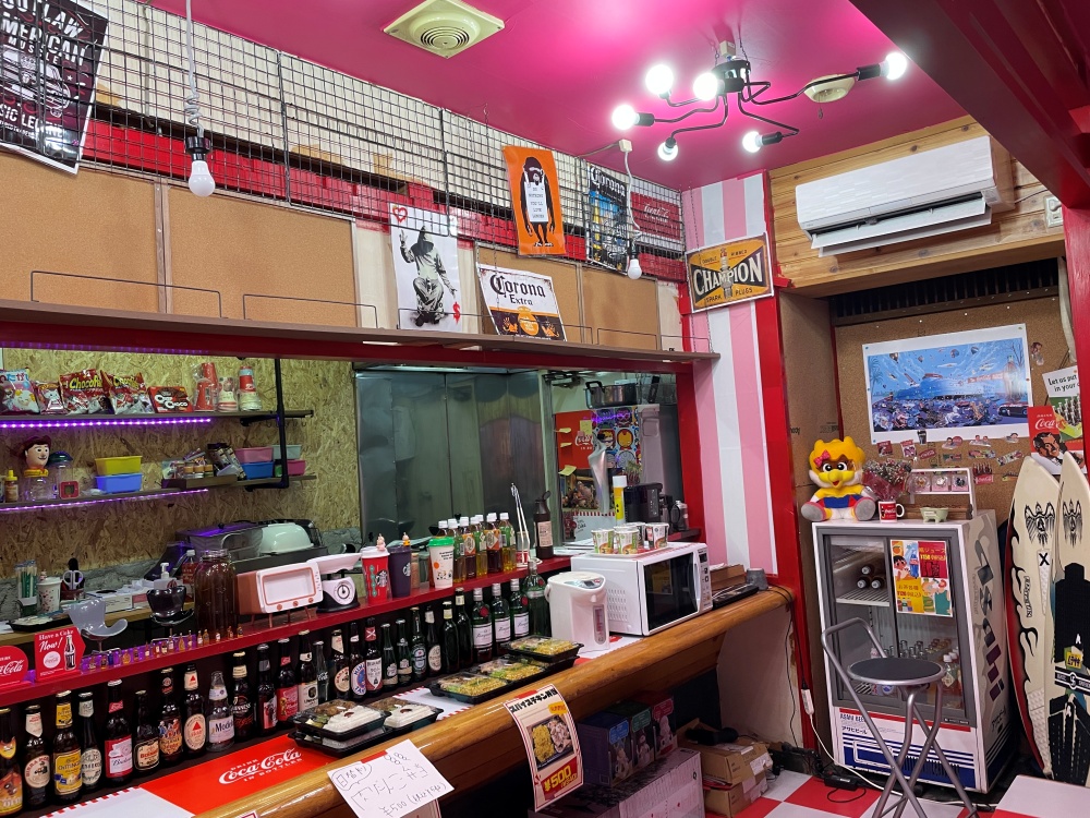 アメリカンテイストな店内