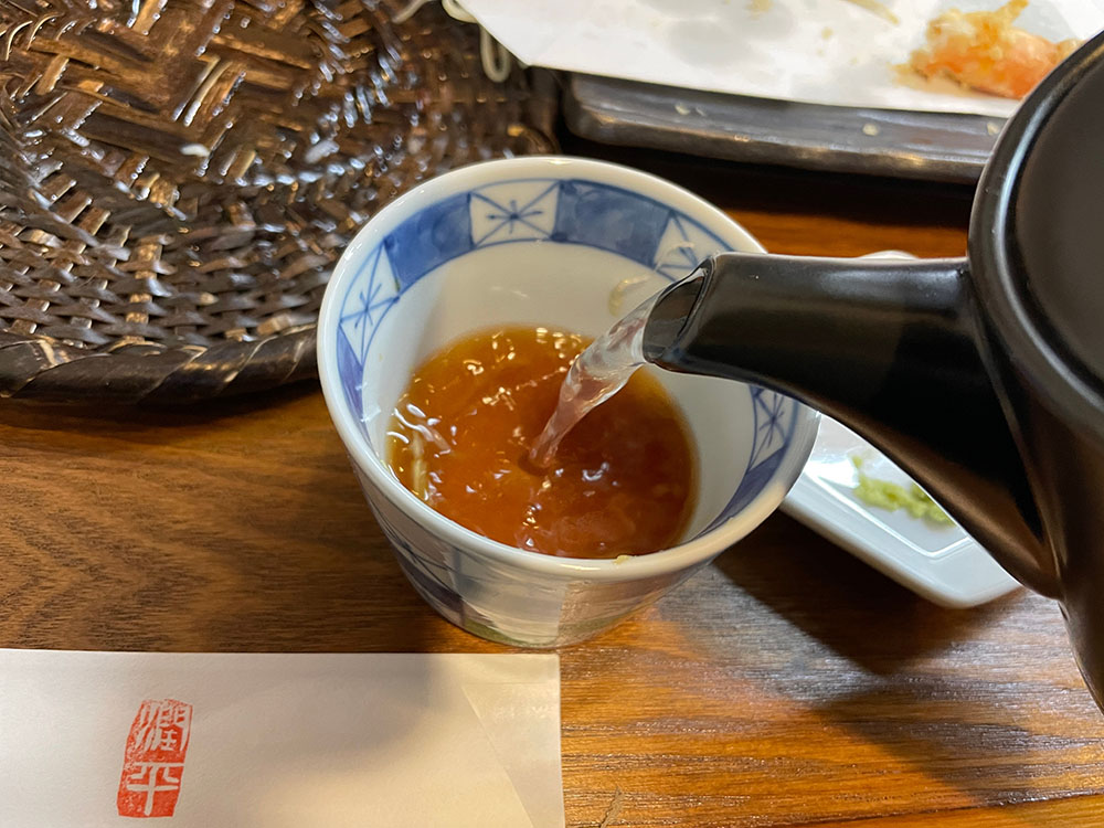 そば湯でフィニッシュ