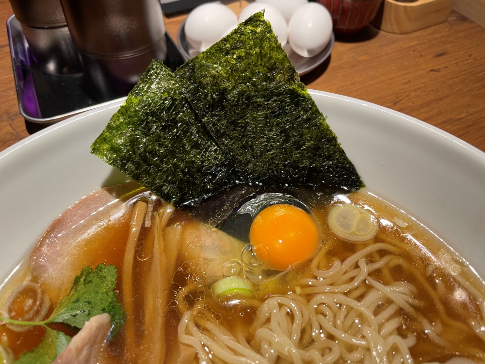 焼海苔と生卵