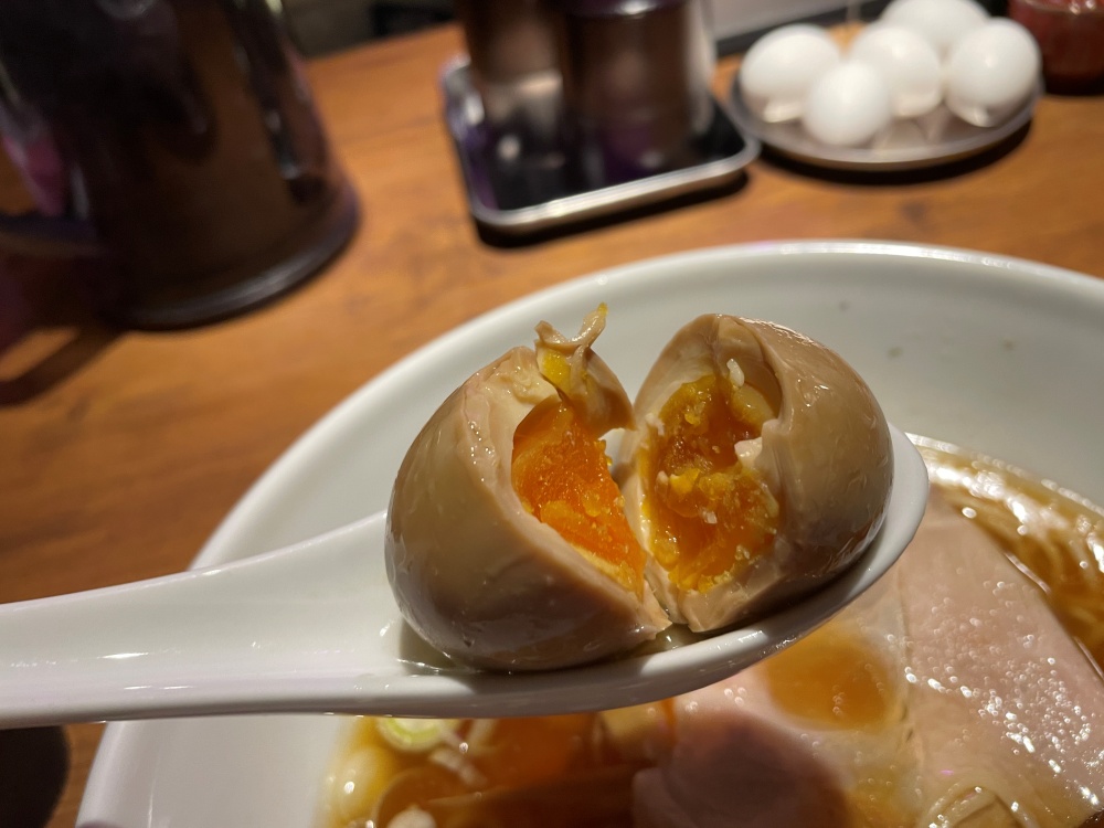 固茹での味玉