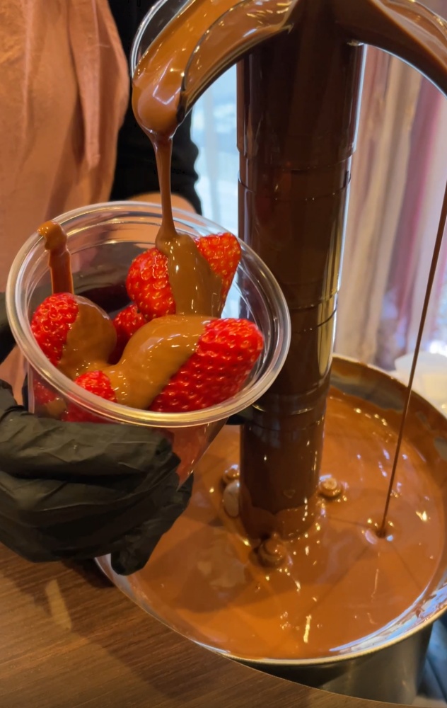 チョコベリーを作る様子