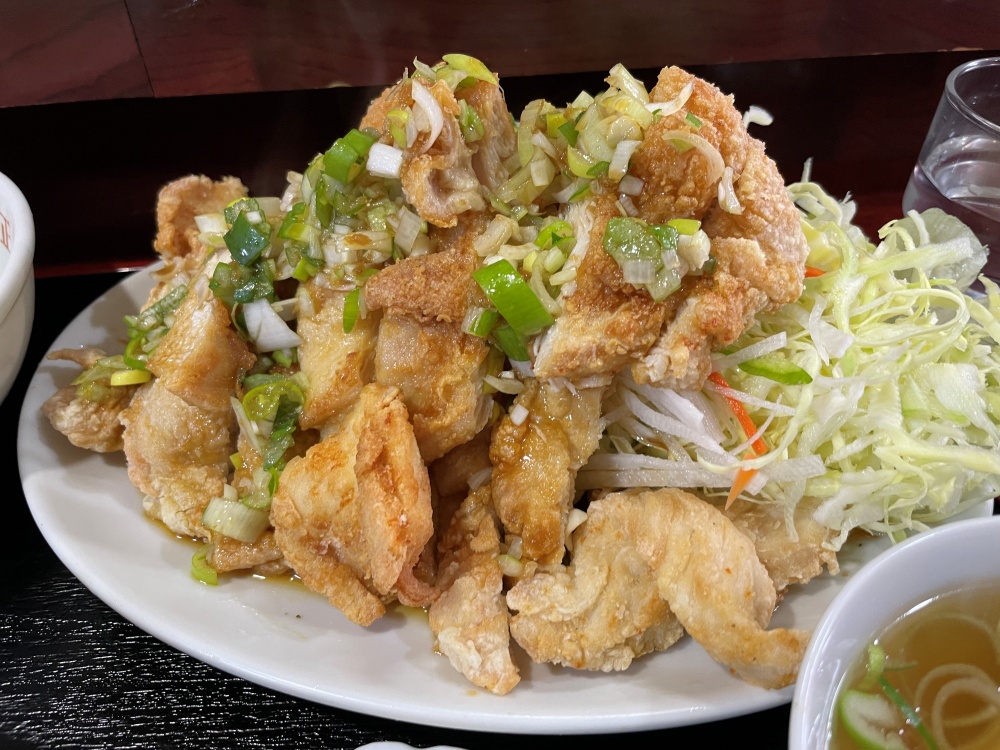 ネギと特製タレをかけて