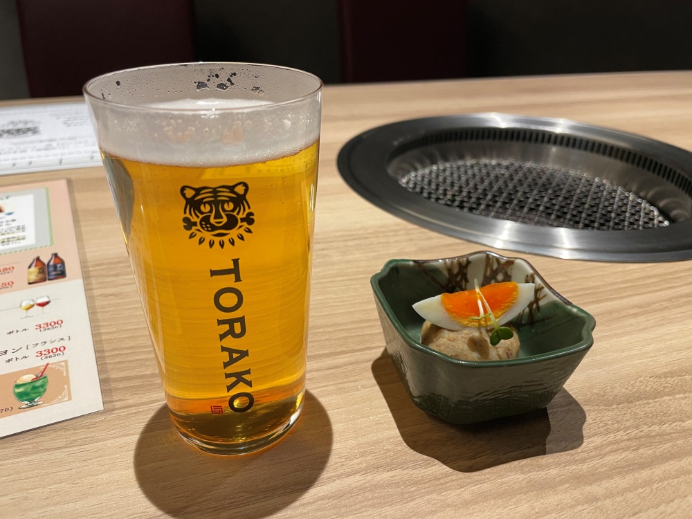ビールとお通し