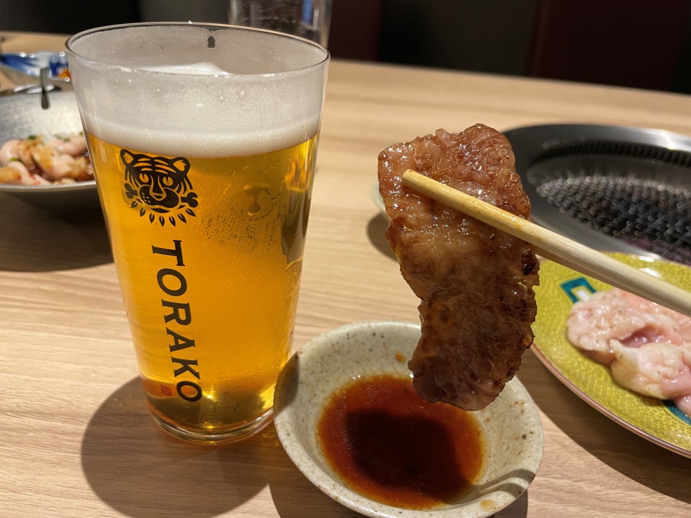 ビールとカルビ