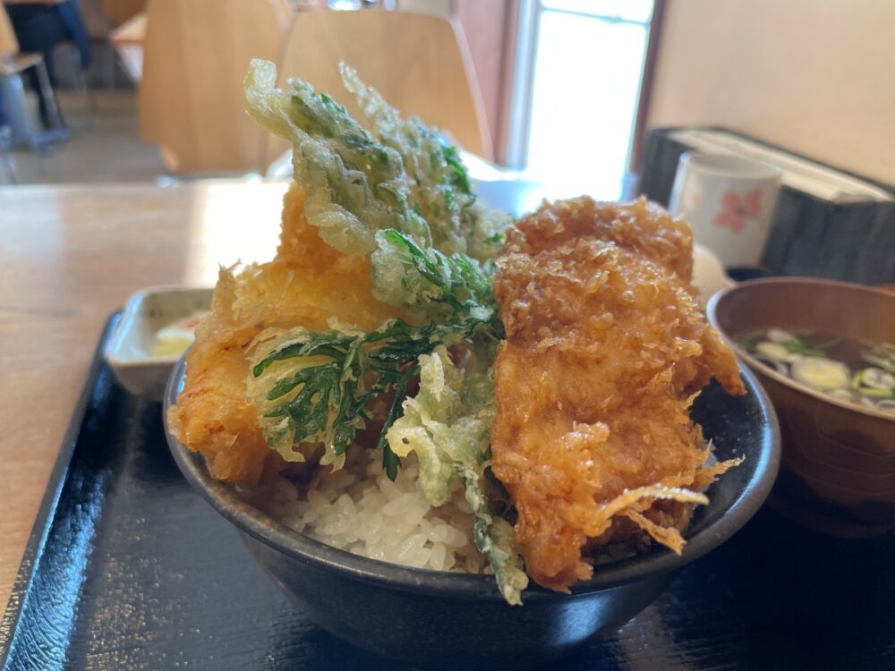 ヒラメ２枚と春菊