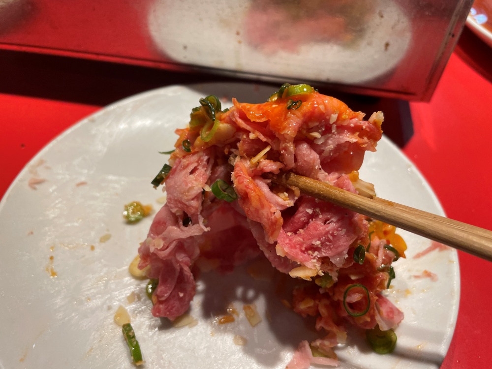 新鮮なユッケ