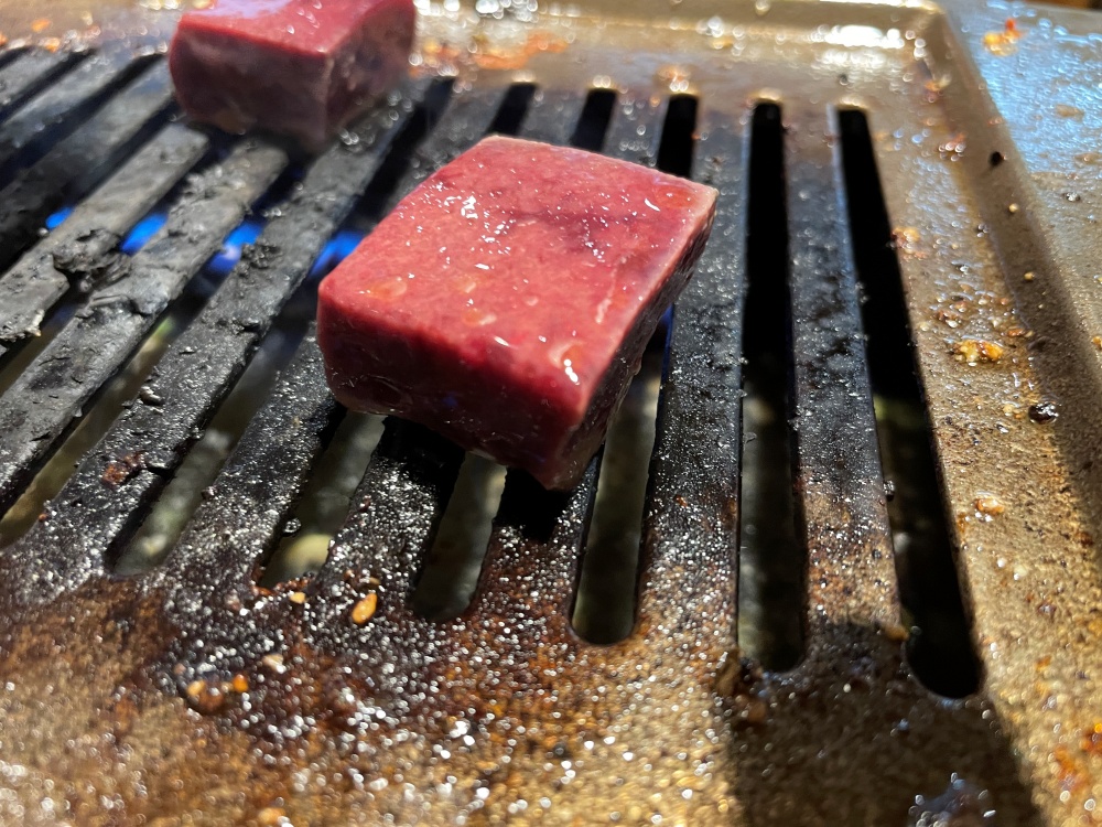 レバーを焼き上げる