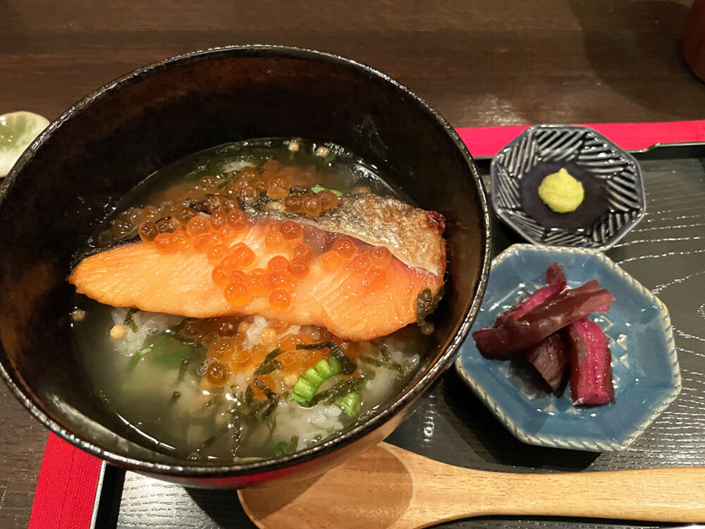 完成した親子茶漬け