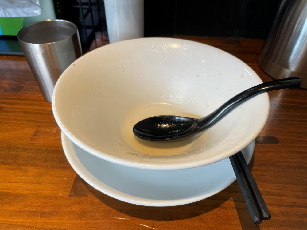 完食後の丼ぶり