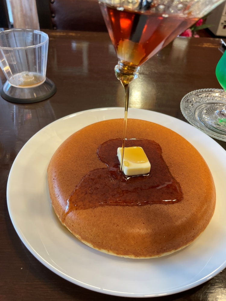 メープルシロップをたっぷり