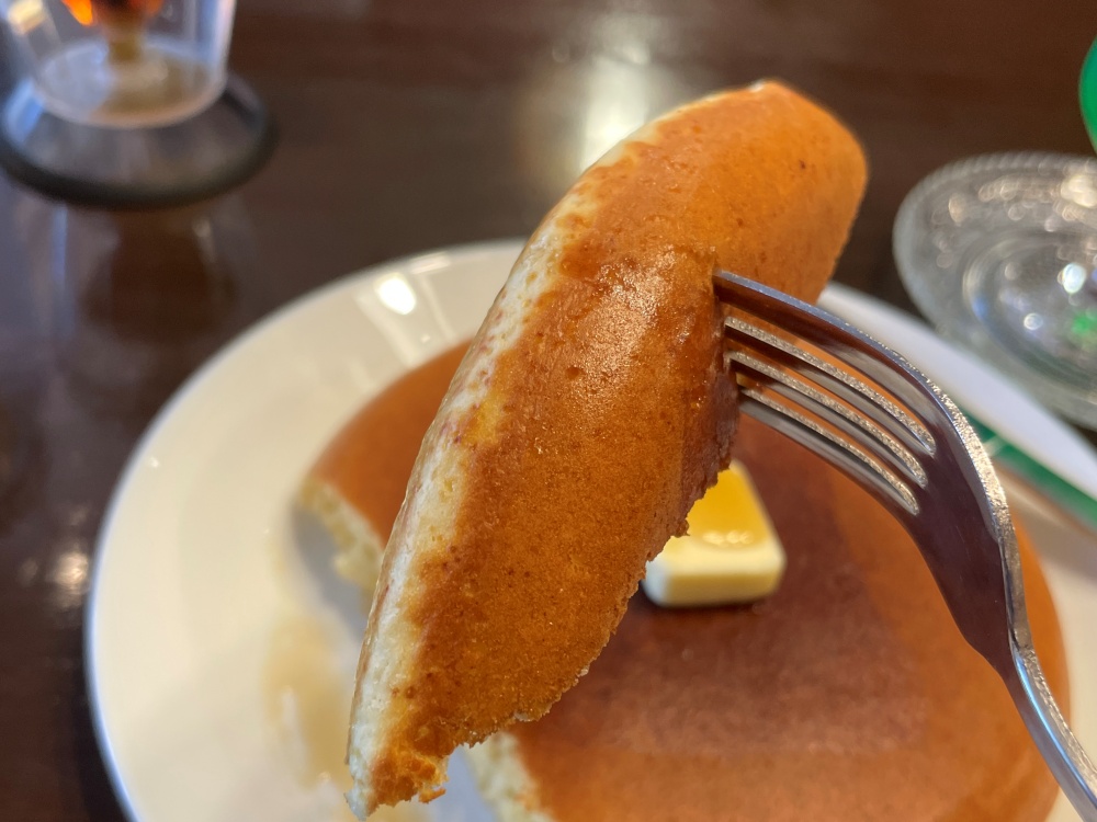 カリッとふわっとしたホットケーキ