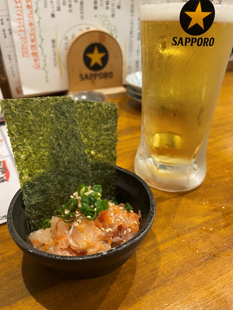 お通しのなめろう