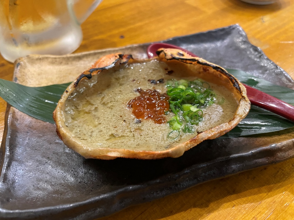 カニみそ甲羅焼き