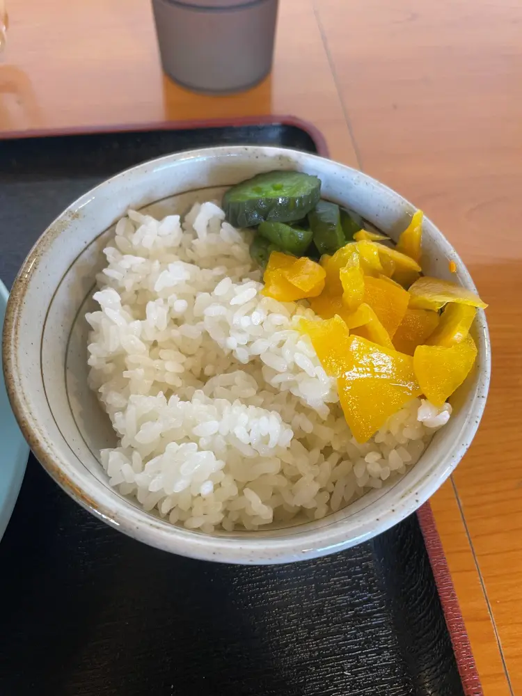 無料のご飯とお新香