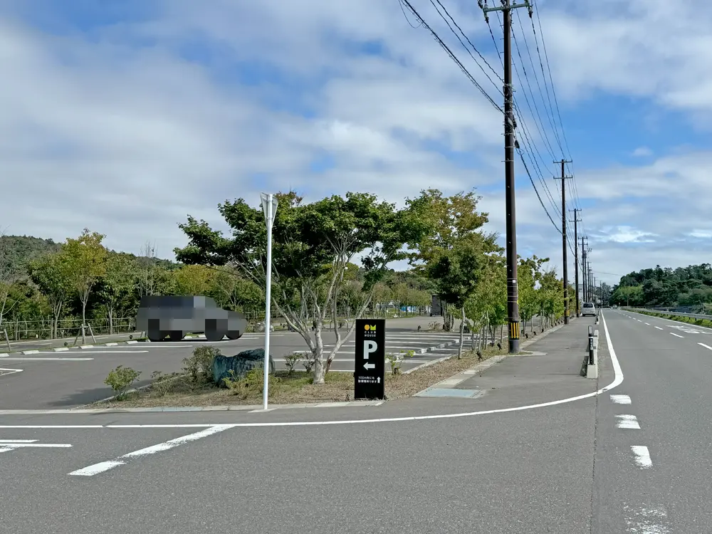 奥松島クラブハウスの駐車場