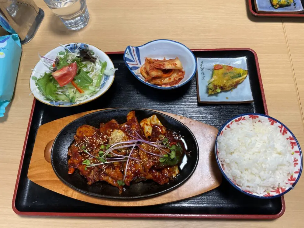 豚バラ肉甘辛定食