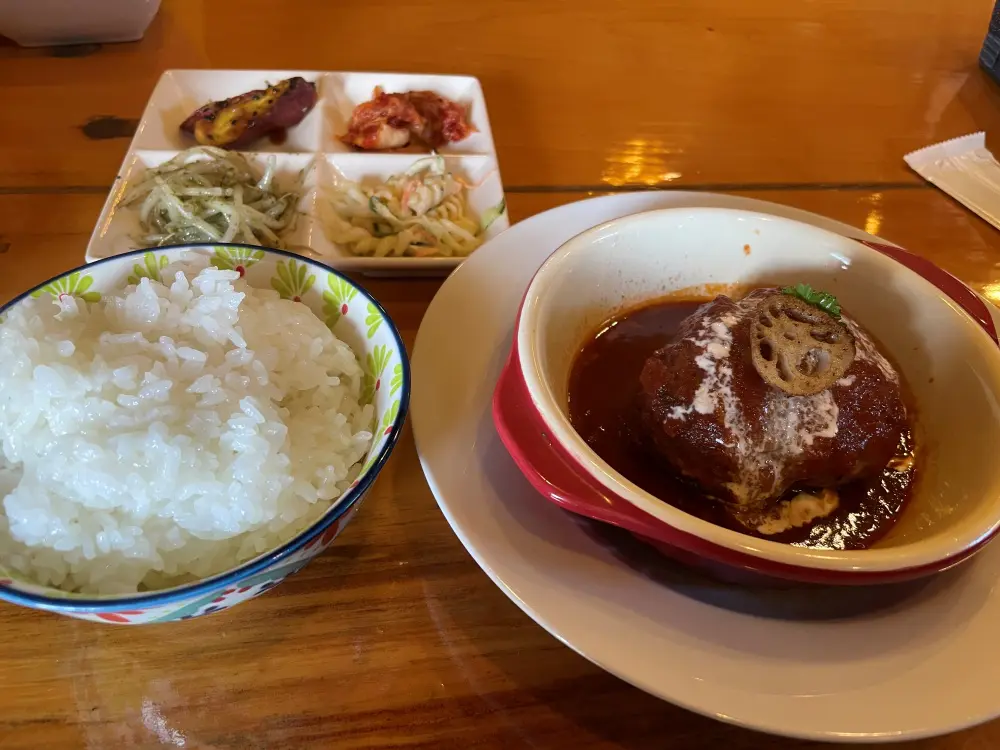 ハンバーグとご飯