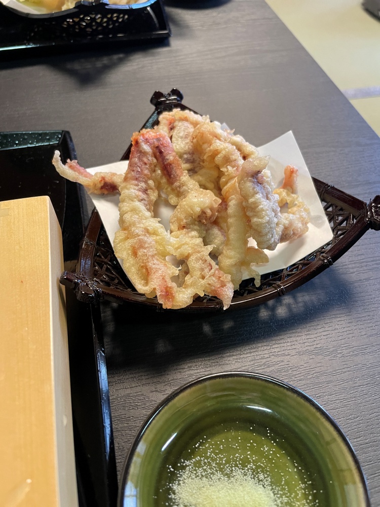 サクサクのいか下足天