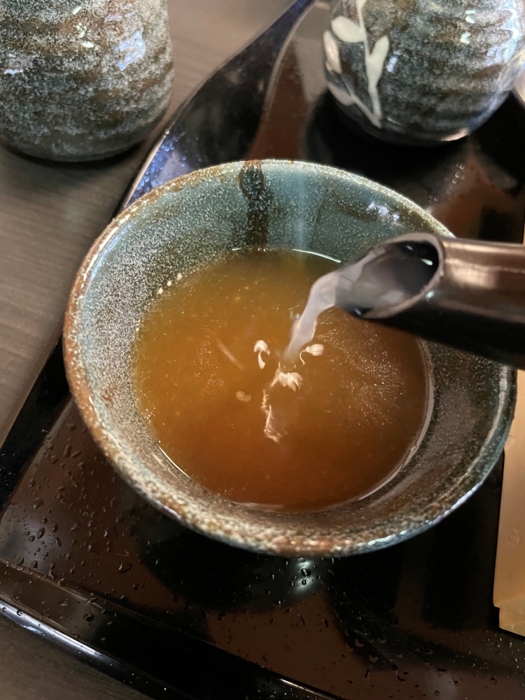そば湯でフィニッシュ