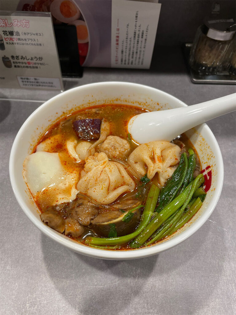 完成した麻辣湯