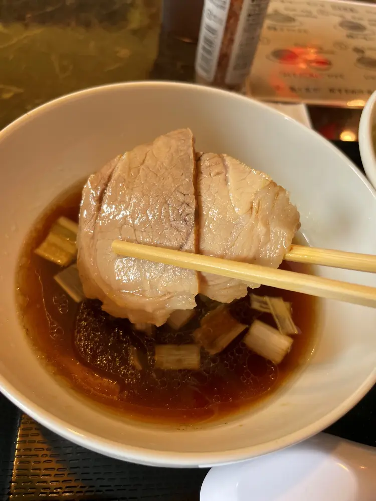 つけ汁のチャーシュー
