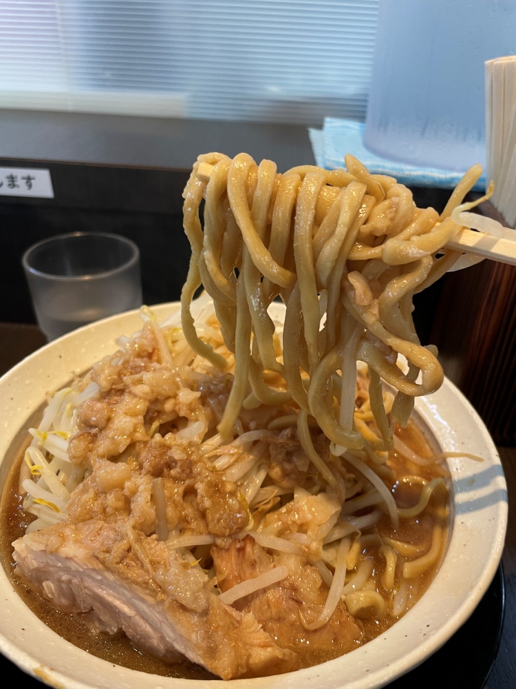 わっしわしの極太麺