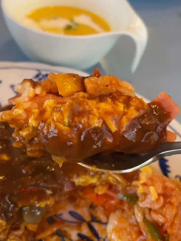 ケチャップとオムライス