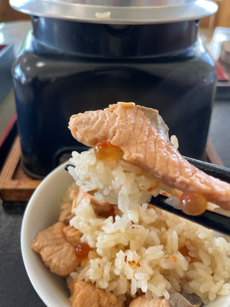 鮭の切り身とイクラ