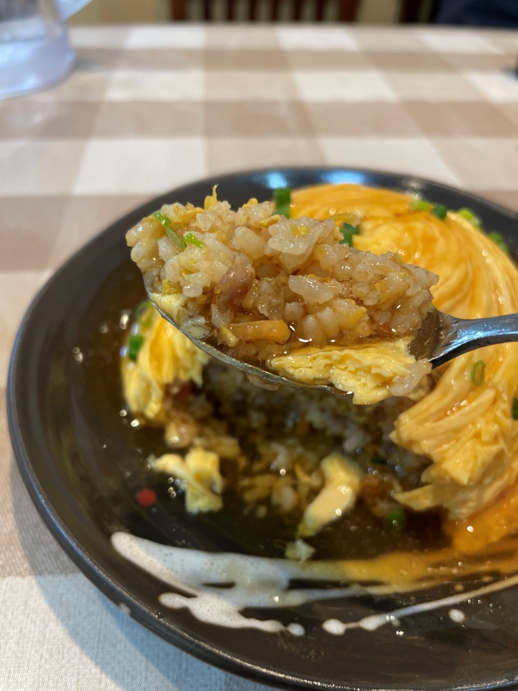 餡が絡んだ炒飯