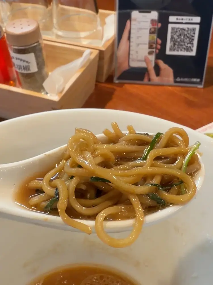 スープに浸した和え玉