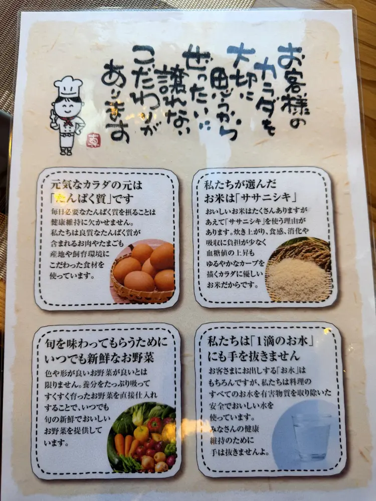 食材のこだわり