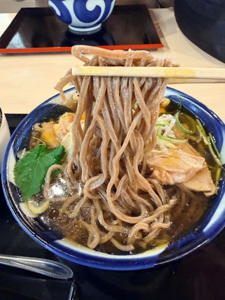 コシのある太い蕎麦