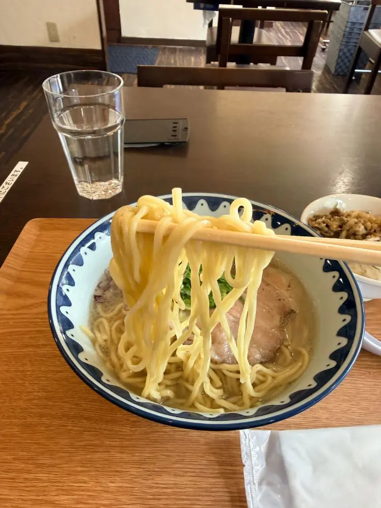 つるつるの中太麺